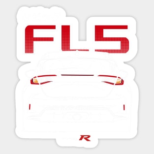 Civic Type R FL5 White Print Sticker